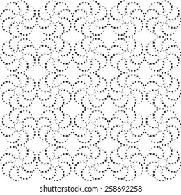 Abstract seamless geometric pattern. Monochrome white wallpaper.Vintage style texture.Vector illustration