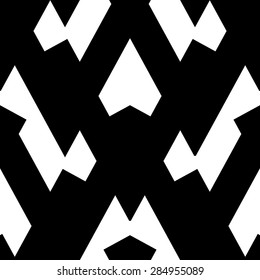 Abstract seamless geometric pattern. Monochrome vector illustration.