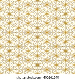 Abstract seamless geometric pattern. Monochrome white wallpaper.Geometry gold grid texture.Vintage style texture.Vector illustration