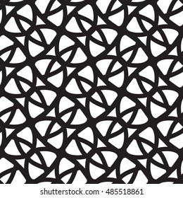 Abstract seamless geometric pattern. Monochrome white and black. Vector illustration