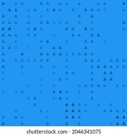 Abstract seamless geometric pattern. Mosaic background of black triangles. Evenly spaced  shapes of different color. Vector illustration on blue background
