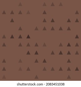 Resumen de un patrón geométrico sin fisuras. Fondo mosaico de triángulos negros. Grandes formas de diferentes colores, incluso separadas. Ilustración del vector sobre fondo marrón
