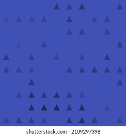 Abstraktes, nahtloses geometrisches Muster. Mosaikaner Hintergrund schwarzer Dreiecke. Selbst weit auseinander liegende große Formen unterschiedlicher Farbe. Vektorgrafik auf indigem Hintergrund