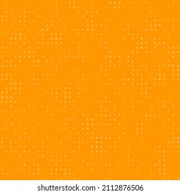 Abstract seamless geometric pattern. Mosaic background of white triangles. Evenly spaced small shapes of different color. Vector illustration on orange background