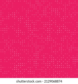 Abstract seamless geometric pattern. Mosaic background of white triangles. Evenly spaced small shapes of different color. Vector illustration on pink background
