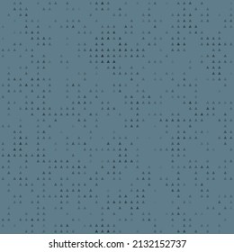 Resumen de un patrón geométrico sin fisuras. Fondo mosaico de triángulos negros. Pequeñas formas de diferente color, incluso separadas. Ilustración del vector sobre fondo gris azul