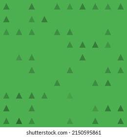 Abstract seamless geometric pattern. Mosaic background of black triangles. Evenly spaced big shapes of different color. Vector illustration on green background