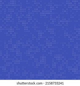 Resumen de un patrón geométrico sin fisuras. Fondo mosaico de triángulos blancos. Pequeñas formas de diferente color, incluso separadas. Ilustración vectorial en el fondo índigo
