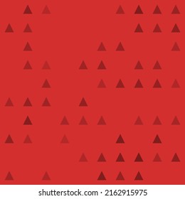 Abstract seamless geometric pattern. Mosaic background of black triangles. Evenly spaced big shapes of different color. Vector illustration on red background