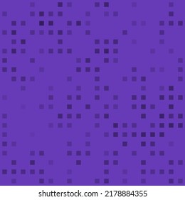 Abstract seamless geometric pattern. Mosaic background of black squares. Evenly spaced  shapes of different color. Vector illustration on deep purple background