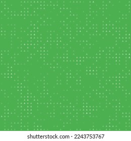Abstract seamless geometric pattern. Mosaic background of white triangles. Evenly spaced small shapes of different color. Vector illustration on green background