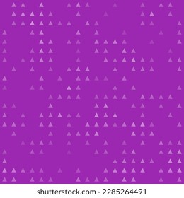 Abstract seamless geometric pattern. Mosaic background of white triangles. Evenly spaced  shapes of different color. Vector illustration on purple background