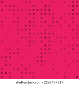 Abstract seamless geometric pattern. Mosaic background of black circles. Evenly spaced  shapes of different color. Vector illustration on pink background