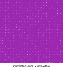 Abstract seamless geometric pattern. Mosaic background of white triangles. Evenly spaced small shapes of different color. Vector illustration on purple background