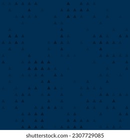 Abstract seamless geometric pattern. Mosaic background of black triangles. Evenly spaced  shapes of different color. Vector illustration on dark blue background