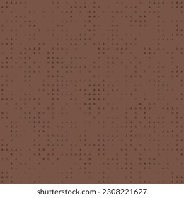 Abstract seamless geometric pattern. Mosaic background of black triangles. Evenly spaced small shapes of different color. Vector illustration on brown background