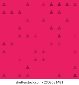 Abstract seamless geometric pattern. Mosaic background of black triangles. Evenly spaced big shapes of different color. Vector illustration on pink background