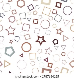 Abstract seamless geometric pattern. Multicolor Figures. Texture for print and Banner. 