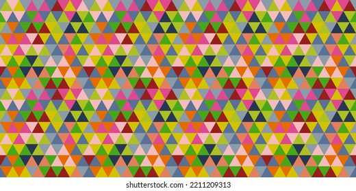 Resumen de un patrón geométrico sin fisuras. Patrón sin foco con triángulos. Ilustración vectorial. Color de tendencia