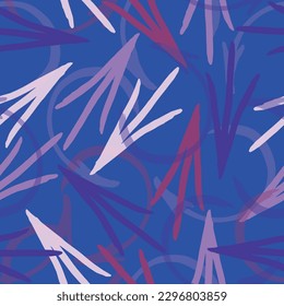 Abstract seamless geometric pattern on black background. Geometrical repeat print. Gradient triangles endless ornament for fashion textile, sport clothes.