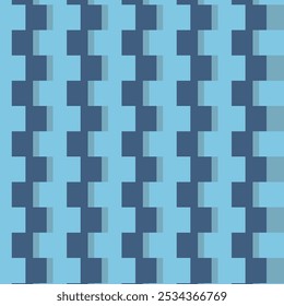 Abstract Seamless Geometric pattern. Optical illusionary background. sky blue square shape geometrical pattern art. Design for fashion, fabric, textile, wallpaper, cover, web, wrapping and all prints.