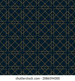 Abstract seamless geometric pattern of outline rhombuses and crosses. Vector illustration