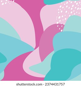 Resumen de un patrón geométrico sin fisuras. Color rosa. Plantilla vectorial moderna para banner, portada, impresión, promoción, venta, saludo, web, página, cabecera, aterrizaje, medios sociales. Doll vibe