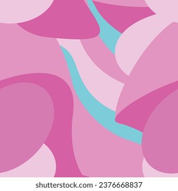 Abstract seamless geometric pattern. Pink color. Modern vector template for banner, cover, print, promotion, sale, greeting, web, page, header, landing, social media. Doll vibe