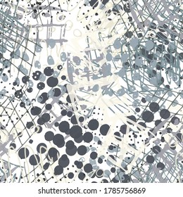 Abstract seamless geometric pattern for printing on fabric, wrapping paper. The grunge background is repetitive and multicolored. Funny Wallpaper for textiles. Creative template for fashion style
