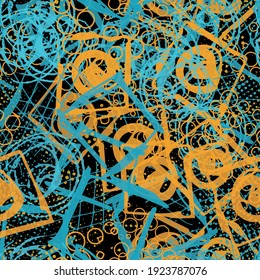 Resumen de un patrón geométrico sin fisuras para la impresión en tela, papel envolvente. El fondo gris es repetitivo y multicolor. Papel de escritorio divertido para textiles. Plantilla creativa para el estilo de moda