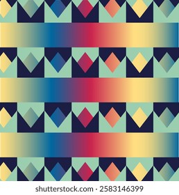 Abstract Seamless Geometric pattern. Red Colorful diamond shape geometrical editable pattern. Design for fashion , fabric, textile, wallpaper, cover, web , wrapping and all prints on color background.