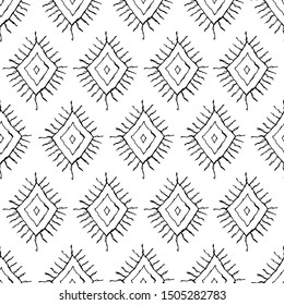 abstract seamless geometric pattern  in retro scandinavian style