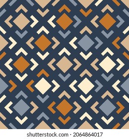 Abstract seamless geometric pattern of rhombuses and diagonals. Vector illustration
