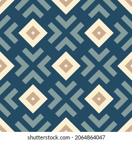 Abstract seamless geometric pattern of rhombuses and diagonals. Vector illustration