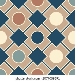 Abstract seamless geometric pattern of rhombuses and diagonals. Vector illustration