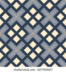Abstract seamless geometric pattern of rhombuses and diagonals. Vector illustration