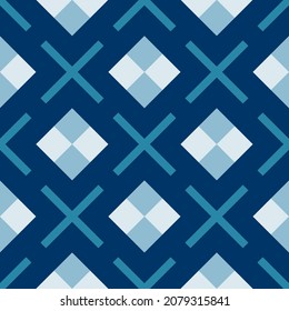 Abstract seamless geometric pattern of rhombuses and diagonals. Vector illustration