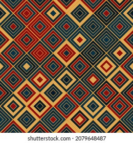 Abstract seamless geometric pattern of rhombuses and diagonals. Vector illustration