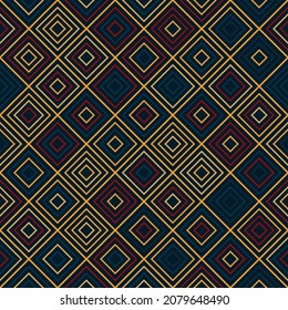 Abstract seamless geometric pattern of rhombuses and diagonals. Vector illustration