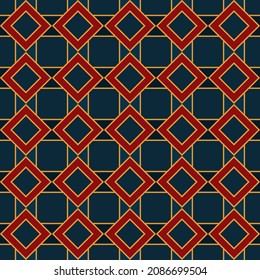 Abstract seamless geometric pattern of rhombuses and diagonals. Vector illustration