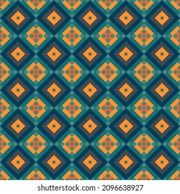 Abstract seamless geometric pattern of rhombuses and diagonals. Vector illustration