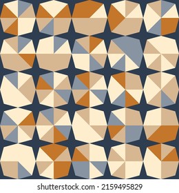 Abstract seamless geometric pattern of rhombuses and diagonals. Vector illustration