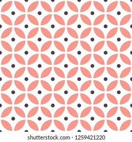Abstract seamless geometric pattern in scandinavian style. Pastel color vector wallpaper.