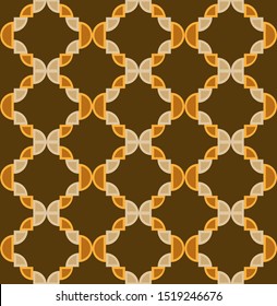 Abstract seamless geometric pattern with semicircles and quadrants