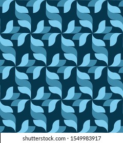 Abstract  seamless geometric pattern with semicircles and quadrants