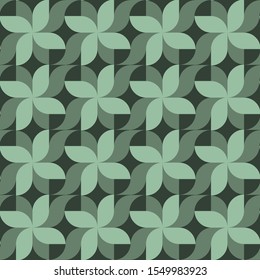 Abstract  seamless geometric pattern with semicircles and quadrants