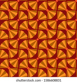 Abstract  seamless geometric pattern with semicircles, quadrants, squares, circles, triangles