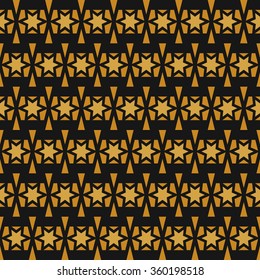 Abstract Seamless geometric pattern with stars. Vector illustration