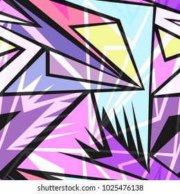 Abstract seamless geometric pattern in street style