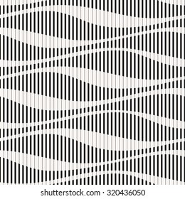 Abstract seamless geometric pattern - striped waves